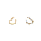925 Sterling Silver Needle Love Simple earrings -A101G